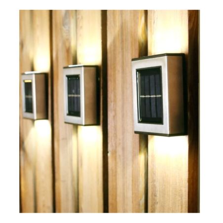 Aplica solara LED Flippy, ABS/Policarbonat, rezistenta la apa IP65, pentru trepte, borduri, terasa, 1.2V, 600mah, 10 x 7.5 x 3 c