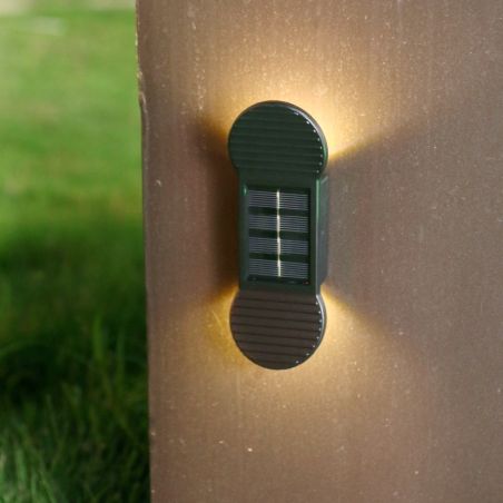 Aplica solara LED Flippy, ABS/Policarbonat, rezistenta la apa IP65, 2 LED-uri SMD, pentru perete, scari, 1.2V, 600mah, 16 x 5.9 