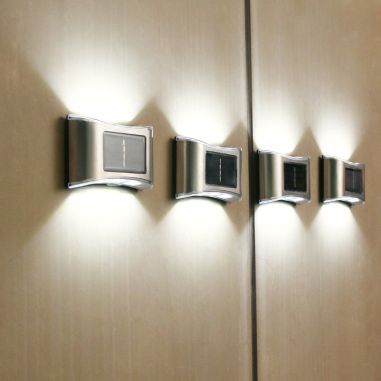 Aplica solara LED Flippy, ABS/Policarbonat, rezistenta la apa IP65, 6 LED-uri, pentru perete, trepte, borduri, terasa, 1.2V, 600