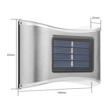 Aplica solara LED Flippy, ABS/Policarbonat, rezistenta la apa IP65, 6 LED-uri, pentru perete, trepte, borduri, terasa, 1.2V, 600