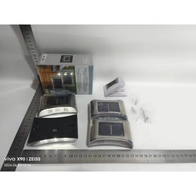 Aplica solara LED Flippy, ABS/Policarbonat, rezistenta la apa IP65, 6 LED-uri, pentru perete, trepte, borduri, terasa, 1.2V, 600