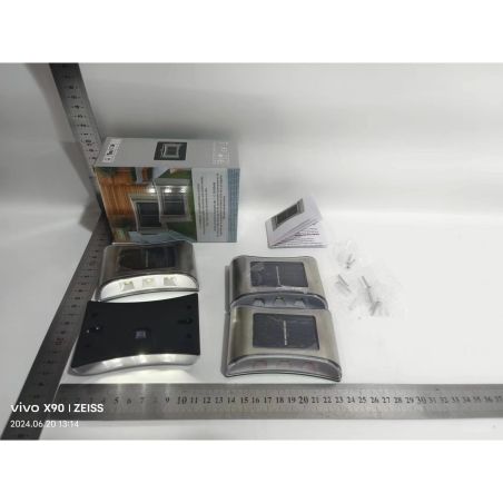 Aplica solara LED Flippy, ABS/Policarbonat, rezistenta la apa IP65, 6 LED-uri, pentru perete, trepte, borduri, terasa, 1.2V, 600