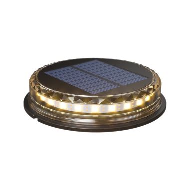 Lampa solara LED tip spot pentru gradina Flippy, 8 LED-uri, material ABS si Policarbonat, baterie 1.2V, 600mah, 12 x 13.5 cm, al