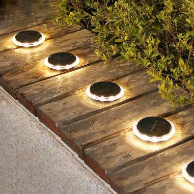 Lampa solara LED tip spot pentru gradina Flippy, 8 LED-uri, material ABS si Policarbonat, baterie 1.2V, 600mah, 12 x 13.5 cm, al
