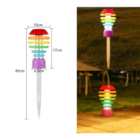 Lampa solara LED design modern pentru gradina Flippy, inaltime 45 cm, 2 moduri de utilizare, 45 x 10 cm, material sticla si ABS,