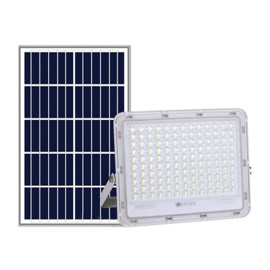 Proiector LED cu Panou Solar Flippy, Senzor de lumina Waterproof, 200W, 29x23 cm, suport U inclus, panou afisaj nivel baterie, t