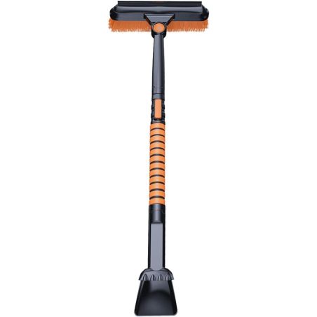 Lopata pentru zapada Flippy, 3 in 1, Perie si Racleta, Rotativa, Telescopica, Detasabila, Material Aluminiu si ABS, 100 x 25 cm,
