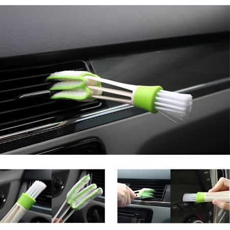 Set 17 Accesorii pentru Curatare Auto, Flippy, Interior si Exterior, 4 Capete pentru Bormasina, 5 Pensule, 3 Perii, 1 Laveta, 1 