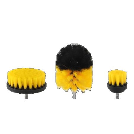 Set 17 Accesorii pentru Curatare Auto, Flippy, Interior si Exterior, 4 Capete pentru Bormasina, 5 Pensule, 3 Perii, 1 Laveta, 1 