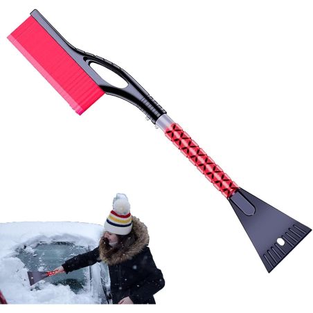 Perie de Zapada cu Racleta pentru Masina, Flippy, Multifunctionala, Demontabila, cu Maner Antiderapant, Aluminiu, Plastic, Fragm