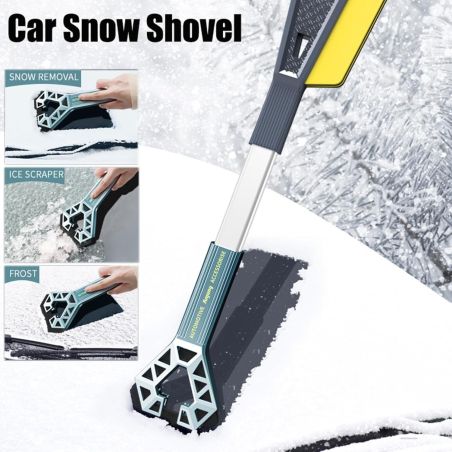 Racleta Auto pentru Zapada cu Doua Capete, Flippy, Universala, Deszapezire Masina, cu Maner, Ergonomica, Detasabila, pentru Geam