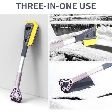 Racleta Auto pentru Zapada cu Doua Capete, Flippy, Universala, Deszapezire Masina, cu Maner, Ergonomica, Detasabila, pentru Geam