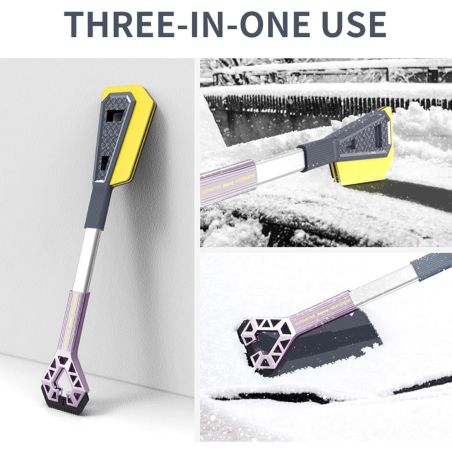 Racleta Auto pentru Zapada cu Doua Capete, Flippy, Universala, Deszapezire Masina, cu Maner, Ergonomica, Detasabila, pentru Geam