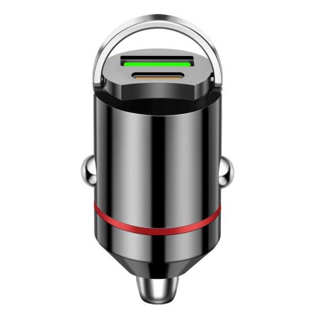 Adaptor Auto 2 in 1 PD Type C 15 W  si USB 100 W