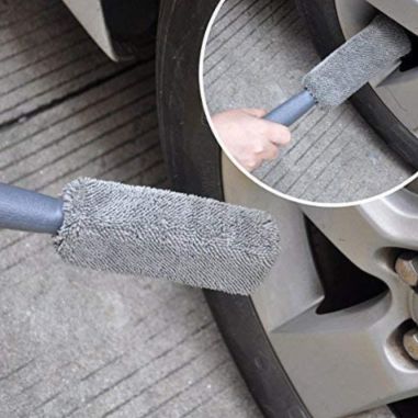 Set 12 Accesorii pentru Curatare Auto, Flippy, Interior si Exterior, Curatare Jante, Cauciucuri, Gri