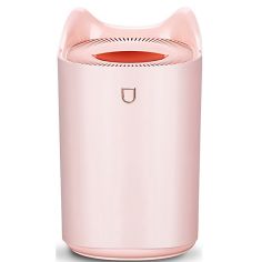 Umidificator cu duza dubla, Flippy, de capacitate mare 3L, roz