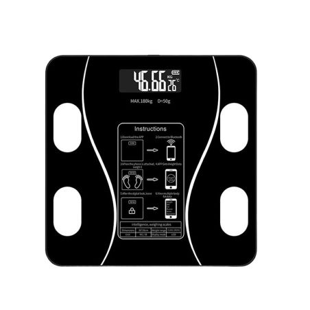 Cantar Electronic Inteligent De Baie Flippy Cu Aplicatie Smart, Corporal, Ecran Digital Iluminat, Termometru, Suporta Maxim 180 
