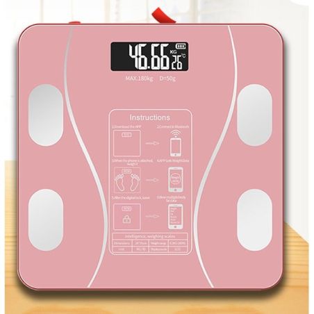 Cantar Electronic Inteligent De Baie Flippy Cu Aplicatie Smart, Corporal, Ecran Digital Iluminat, Termometru, Suporta Maxim 180 