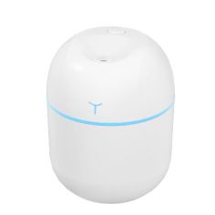 Mini Umidificator Portabil, Flippy, 2 Moduri, Aromaterapie, Silentios, Lumina Ambientala, Incarcare USB, 220 ml, 8 x 8 x 10.3 cm