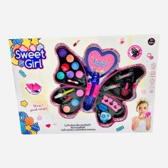 Set de farduri pentru fetite, model Fluture, Sweet Girl, 45×32cm, multicolor, +3ani