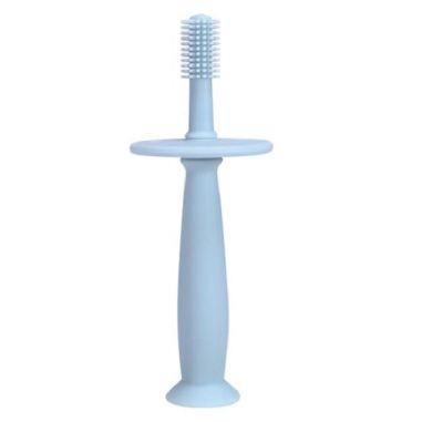 Periuta de Dinti din Silicon pentru Bebelusi, Flippy, fara BPA, 360 Grade, Bariera Anti-Inghitire, Maner Ergonomic, 12.5 x 15 cm