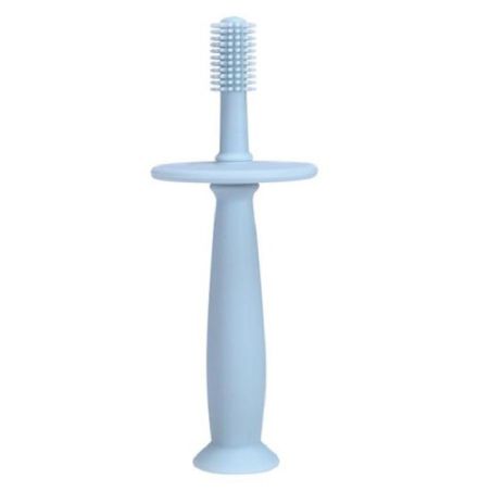Periuta de Dinti din Silicon pentru Bebelusi, Flippy, fara BPA, 360 Grade, Bariera Anti-Inghitire, Maner Ergonomic, 12.5 x 15 cm