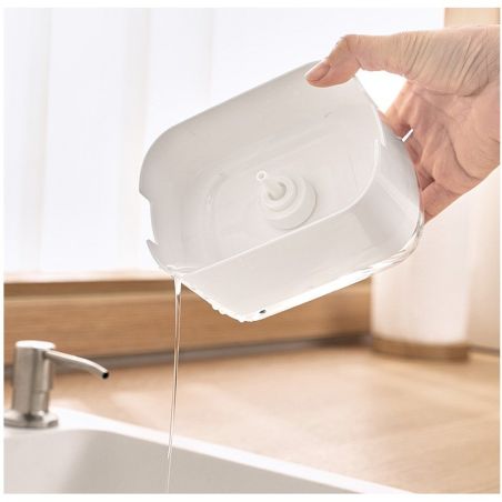 Dozator Flippy, Dispenser 2 in 1 pentru Detergent Lichid de Vase sau pentru Obiecte Sanitare cu Suport pentru Burete de Bucatari