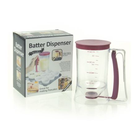 Dispenser de aluat pentru prajituri Flippy, Batter Dispenser, din plastic, maner cu arc, 900 ml, usor de manipulat si utilizat, 