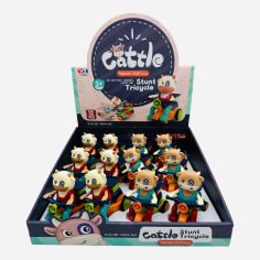 Jucarie Vacuta cu motocicleta, multicolor, 10×6×10cm, +3ani