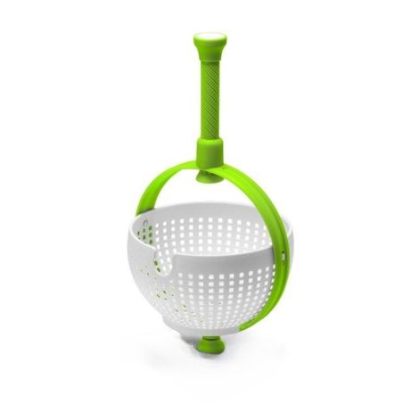 Strecuratoare multifunctionala rotativa, cu maner, material ABS, 22x12 cm, maner 18 cm, cu ventuza pentru prindere sigura, pract