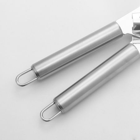 Deschizator conserve Flippy, material inox, ergonomic, gri