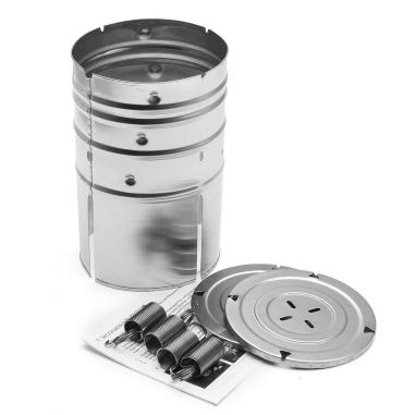 Presa din inox Flippy, pentru preparat sunca presata, cu capac, dimensiune reglabila in 3 trepte, 15 x 15 x 18 cm, argintiu