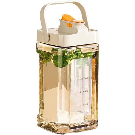 Dozator portabil pentru bauturi Flippy, 3.5 litri, capac etans, duza deschidere/inchidere, recipent din plastic, gradat, filtru,