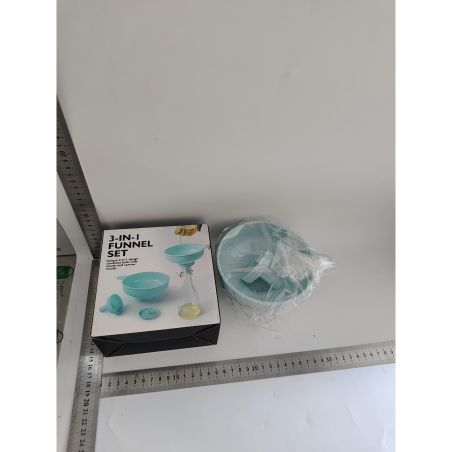 Palnie din plastic 3 in 1 Flippy, doua dimensiuni de scurgere, cu filet si filtru, diametru scurgere 5.4 cm, 11.5 x 16.7 cm, alb