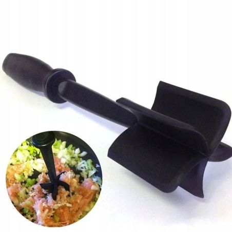 Tocator de Carne Manual, Flippy, cu Lama pentru Tocarea si Amestecarea Carnii, 28x6cm, cu 5 Lame Curbate, Rezistent la Caldura, 