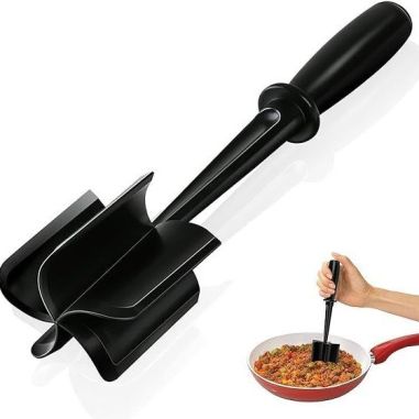 Tocator de Carne Manual, Flippy, cu Lama pentru Tocarea si Amestecarea Carnii, 28x6cm, cu 5 Lame Curbate, Rezistent la Caldura, 