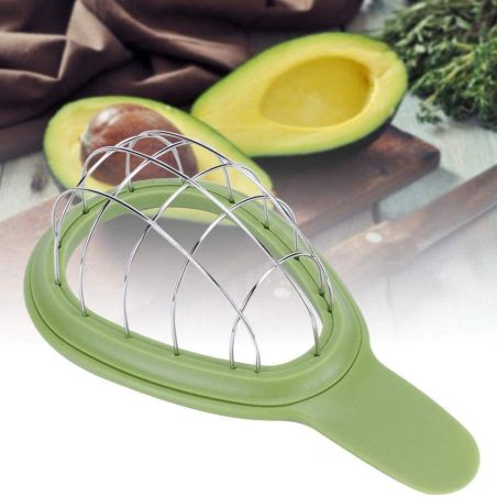 Feliator de Avocado, Flippy, pentru Taierea in Cubulete, Multifunctional, pentru Bucatarie, Otel Inoxidabil, ABS, 16x8x5 cm, Ver