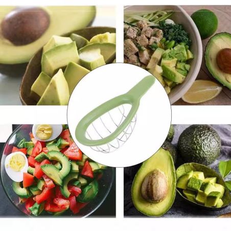 Feliator de Avocado, Flippy, pentru Taierea in Cubulete, Multifunctional, pentru Bucatarie, Otel Inoxidabil, ABS, 16x8x5 cm, Ver