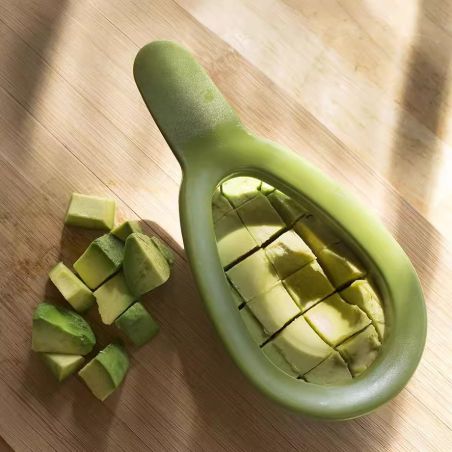 Feliator de Avocado, Flippy, pentru Taierea in Cubulete, Multifunctional, pentru Bucatarie, Otel Inoxidabil, ABS, 16x8x5 cm, Ver