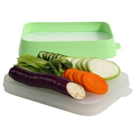 Recipient de Depozitare Alimente, Flippy, Etans, pentru Frigider, din Plastic, Mentinere Proaspata, Reutilizabil, Rezistent la T