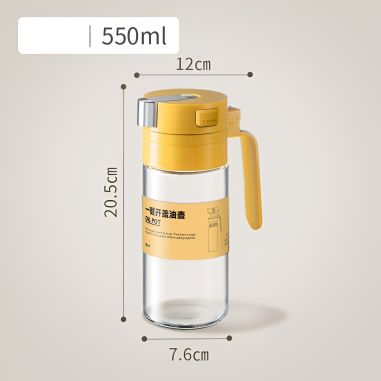 Dispenser pentru Ulei, Flippy, Deschidere si Inchidere Automata a Rezervorul, cu Inductie Gravitationala, 550 ml, 12x7.6x20.5 cm