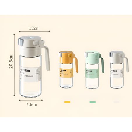 Dispenser pentru Ulei, Flippy, Deschidere si Inchidere Automata a Rezervorul, cu Inductie Gravitationala, 550 ml, 12x7.6x20.5 cm