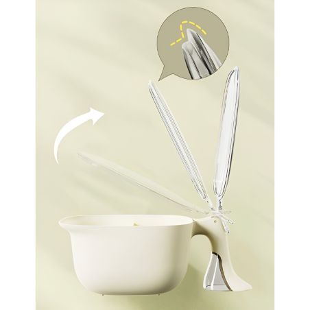 Cutie de Depozitare a Condimentelor, Flippy, de Uz Casnic, cu Maner Stabil, cu Capac, 4 Compartimente Principale, 21 x 14 x 10 c