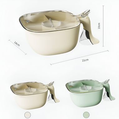 Cutie de Depozitare a Condimentelor, Flippy, de Uz Casnic, cu Maner Stabil, cu Capac, 4 Compartimente Principale, 21 x 14 x 10 c