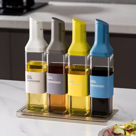 Dispenser pentru Ulei, Flippy, Deschidere si Inchidere Automata a Rezervorul, cu Inductie Gravitationala, 500 ml, 29.5x6x6 cm, A