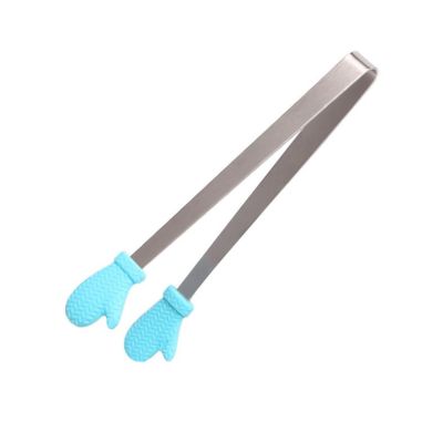 Cleste Creativ pentru Mancare, Flippy, Model Manusi din Silicon, 14.5x3 cm, Rezistent la Temperaturi Inalte si Coroziune, Albast