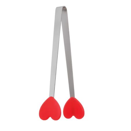 Cleste Creativ pentru Mancare, Flippy, Model Inimioare din Silicon, 14.5x3 cm, Rezistent la Temperaturi Inalte si Coroziune, Ros