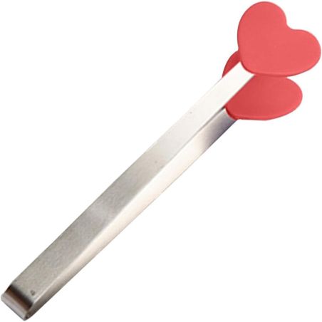Cleste Creativ pentru Mancare, Flippy, Model Inimioare din Silicon, 14.5x3 cm, Rezistent la Temperaturi Inalte si Coroziune, Ros