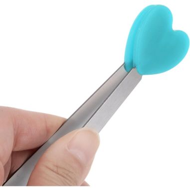 Cleste Creativ pentru Mancare, Flippy, Model Inimioare din Silicon, 14.5x3 cm, Rezistent la Temperaturi Inalte si Coroziune, Alb