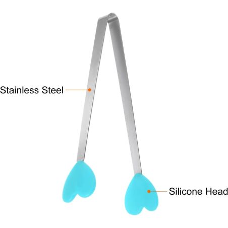Cleste Creativ pentru Mancare, Flippy, Model Inimioare din Silicon, 14.5x3 cm, Rezistent la Temperaturi Inalte si Coroziune, Alb